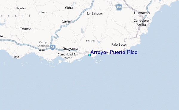 Arroyo, Puerto Rico Tide Station Location Map