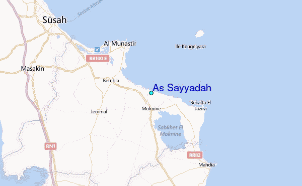 As Sayyadah Tide Station Location Map