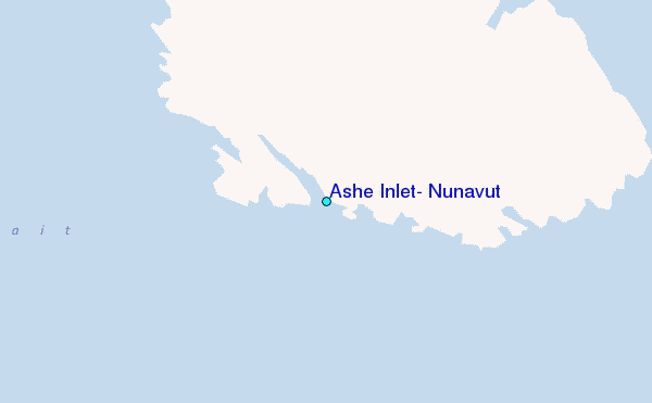 Ashe Inlet, Nunavut Tide Station Location Map