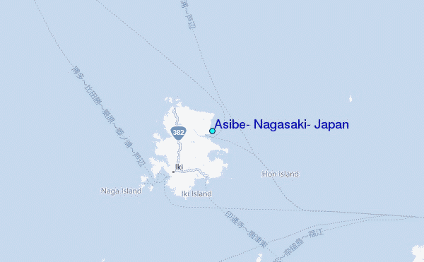 Asibe, Nagasaki, Japan Tide Station Location Map
