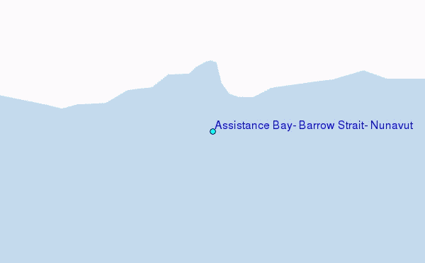 Assistance Bay, Barrow Strait, Nunavut Tide Station Location Map