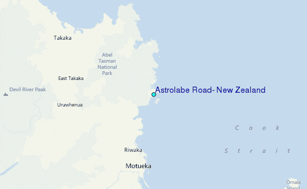 Astrolabe Road, New Zealand Tide Station Location Map