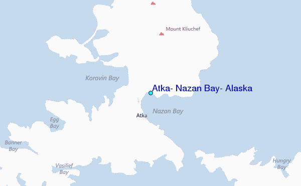 Atka, Nazan Bay, Alaska Tide Station Location Map