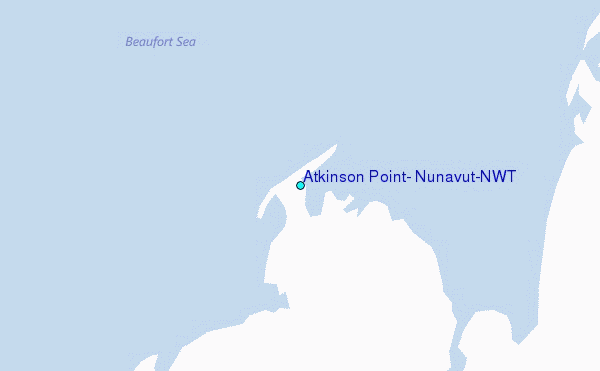 Atkinson Point, Nunavut/NWT Tide Station Location Map
