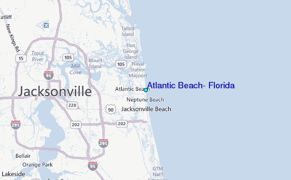 Atlantic Beach, Florida Tide Station Location Map