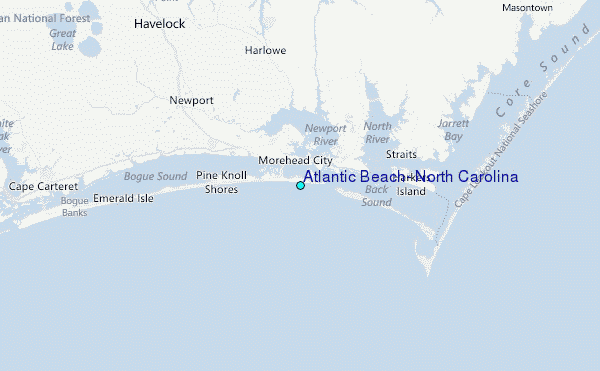 Atlantic Beach, North Carolina Tide Station Location Map