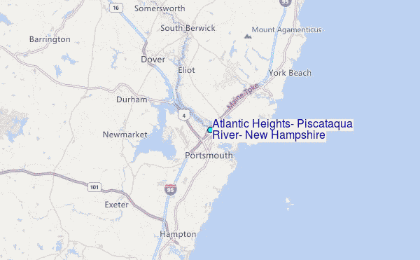 Atlantic Heights, Piscataqua River, New Hampshire Tide Station Location Map