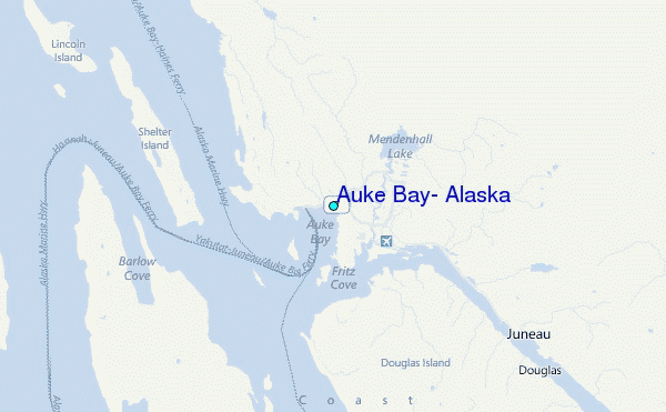Auke Bay, Alaska Tide Station Location Map