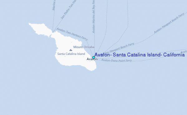 Avalon, Santa Catalina Island, California Tide Station Location Map