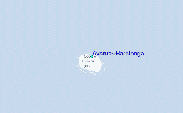 Avarua, Rarotonga Tide Station Location Map