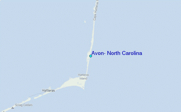 Avon, North Carolina Tide Station Location Map