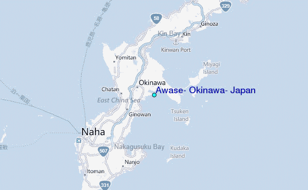 Awase, Okinawa, Japan Tide Station Location Map