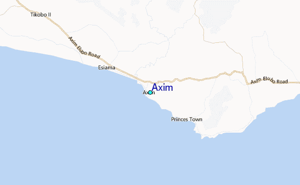 Axim Tide Station Location Map