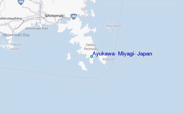 Ayukawa, Miyagi, Japan Tide Station Location Map