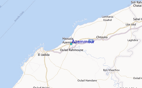Azemmour Tide Station Location Map