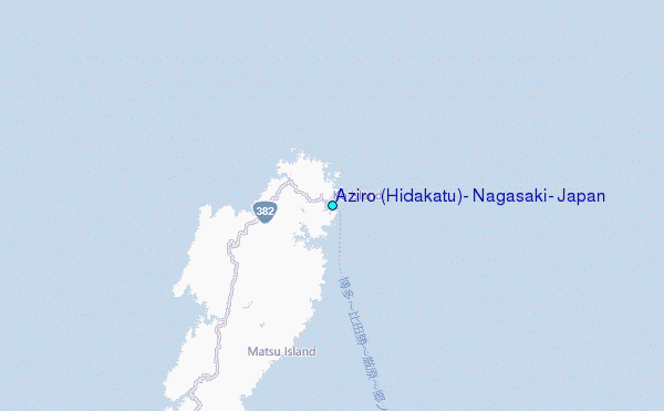 Aziro (Hidakatu), Nagasaki, Japan Tide Station Location Map