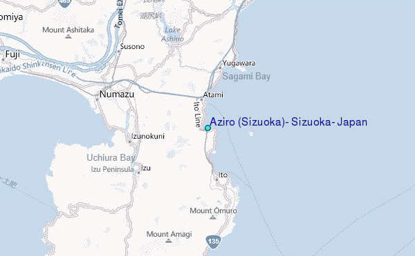 Aziro (Sizuoka), Sizuoka, Japan Tide Station Location Map