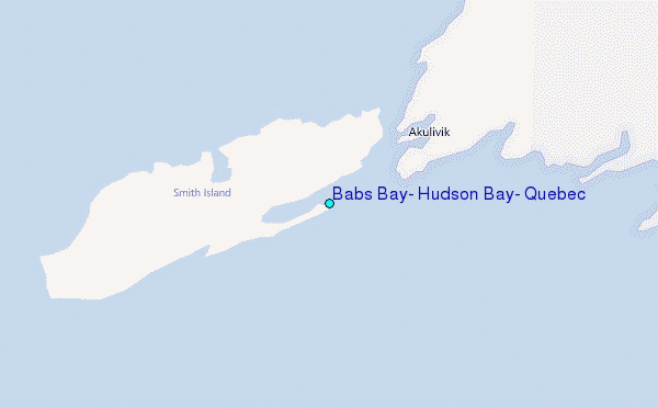 Babs Bay, Hudson Bay, Quebec Tide Station Location Map