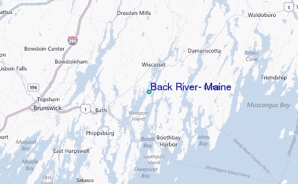 Back River, Maine Tide Station Location Map