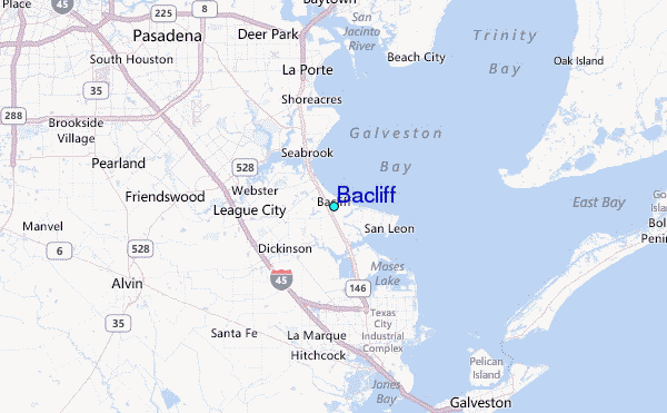 Bacliff Tide Station Location Map