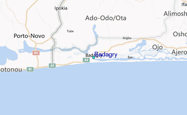 Badagry Tide Station Location Map