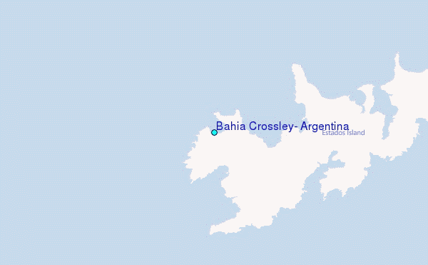 Bahia Crossley, Argentina Tide Station Location Map