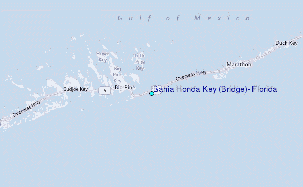Bahia Honda Key (Bridge), Florida Tide Station Location Map