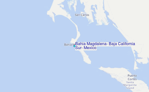 Bahia Magdalena, Baja California Sur, Mexico Tide Station Location Map