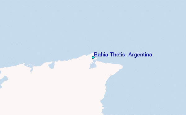 Bahia Thetis, Argentina Tide Station Location Map