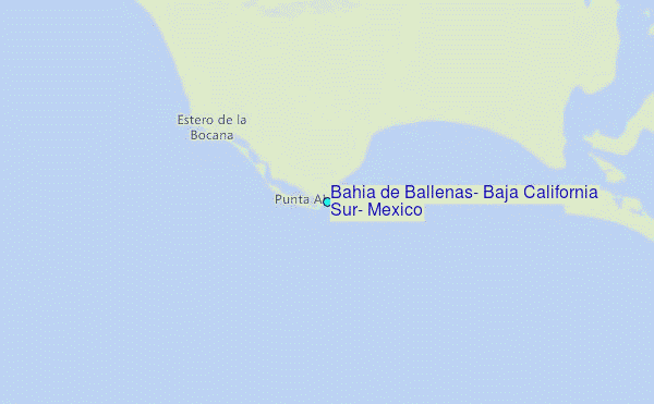 Bahia de Ballenas, Baja California Sur, Mexico Tide Station Location Map