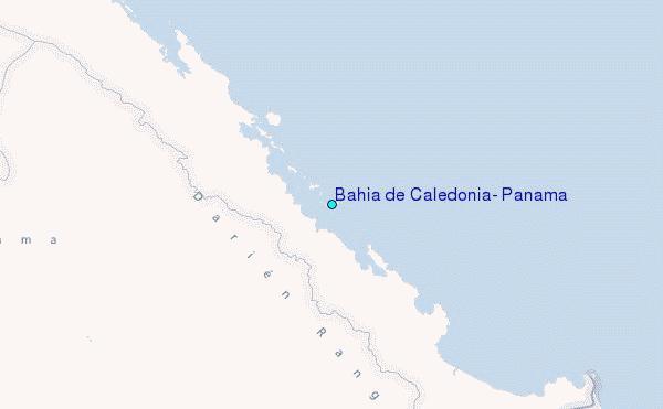Bahia de Caledonia, Panama Tide Station Location Map