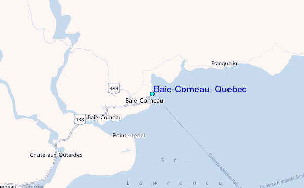 Baie-Comeau, Quebec Tide Station Location Map