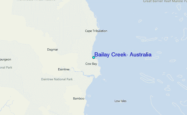 Bailay Creek, Australia Tide Station Location Map