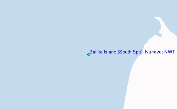 Baillie Island (South Spit), Nunavut/NWT Tide Station Location Map