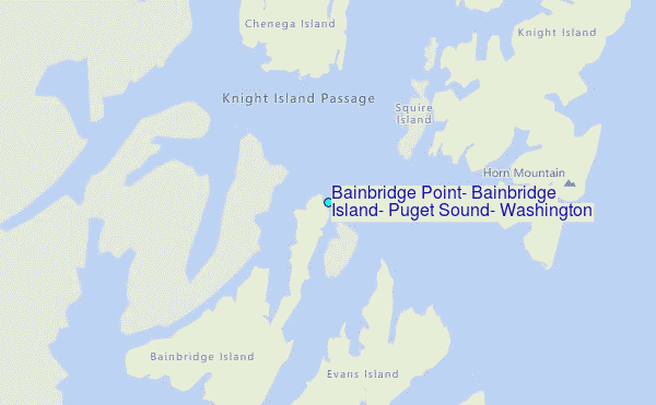 Bainbridge Point, Bainbridge Island, Puget Sound, Washington Tide Station Location Map