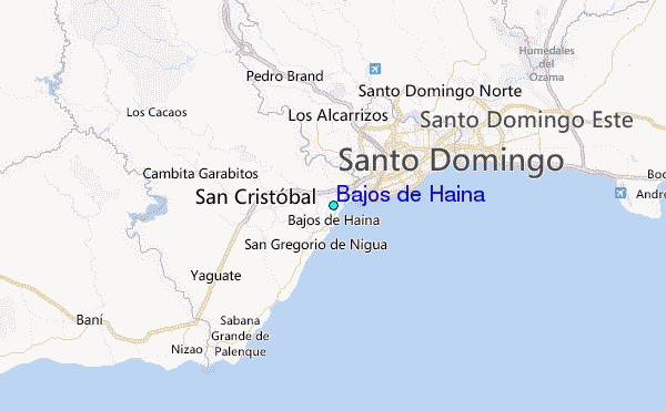 Bajos de Haina Tide Station Location Map
