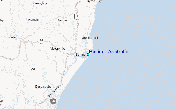 Ballina, Australia Tide Station Location Map