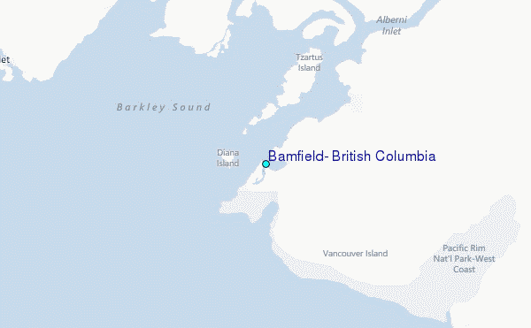 Bamfield, British Columbia Tide Station Location Map