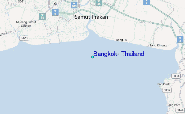 Bangkok, Thailand Tide Station Location Map