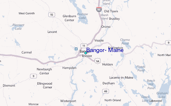 Bangor, Maine Tide Station Location Map