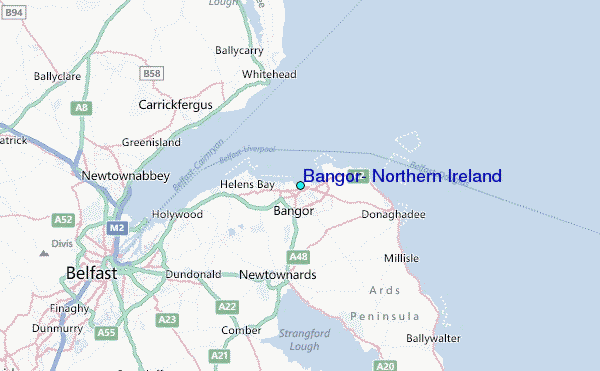 Bangor, Northern Ireland Tide Station Location Map
