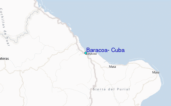 Baracoa, Cuba Tide Station Location Map