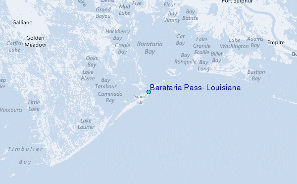 Barataria Pass, Louisiana Tide Station Location Map