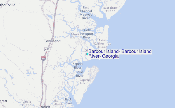 Barbour Island, Barbour Island River, Georgia Tide Station Location Map
