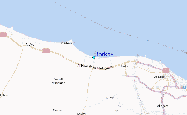 Barka' Tide Station Location Map