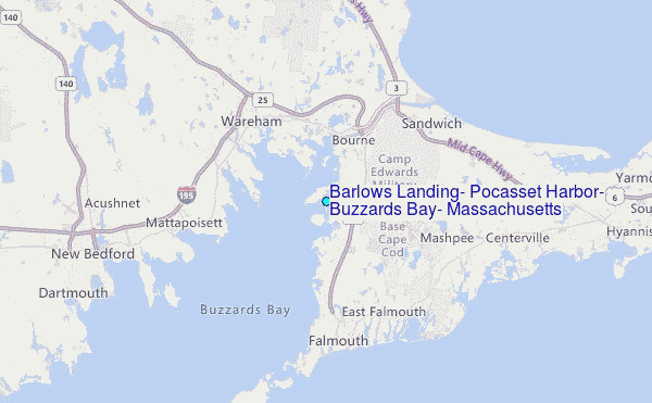 Barlows Landing, Pocasset Harbor, Buzzards Bay, Massachusetts Tide Station Location Map