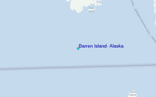Barren Island, Alaska Tide Station Location Map