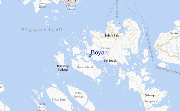 Boyan Tide Station Location Map