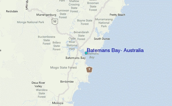 Batemans Bay, Australia Tide Station Location Map