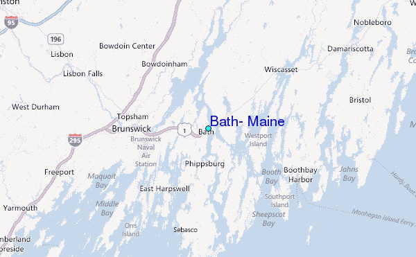 Bath, Maine Tide Station Location Map